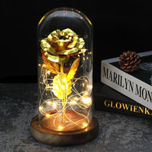 Load image into Gallery viewer, Beauty And The Beast Rose, Enchanted Rose With LED Lights In Glass Dome
