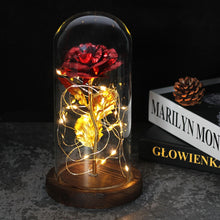 Load image into Gallery viewer, Beauty And The Beast Rose, Enchanted Rose With LED Lights In Glass Dome
