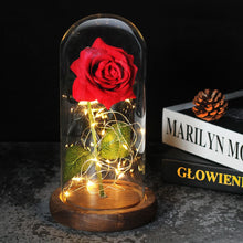 Load image into Gallery viewer, Beauty And The Beast Rose, Enchanted Rose With LED Lights In Glass Dome
