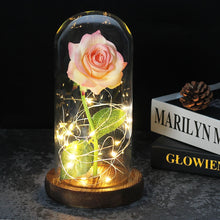 Load image into Gallery viewer, Beauty And The Beast Rose, Enchanted Rose With LED Lights In Glass Dome
