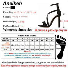 Load image into Gallery viewer, Aneikeh New Fashion Sexy Design Women Narrow Band Buckle Thin High Heels Black Faux Suede Open Toe Dress Sandals Shoe 35-42
