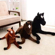 Load image into Gallery viewer, Big Size Simulation animal 70x40cm horse plush toy prone horse doll for birthday gift
