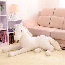 Load image into Gallery viewer, Big Size Simulation animal 70x40cm horse plush toy prone horse doll for birthday gift
