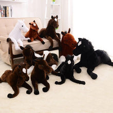 Load image into Gallery viewer, Big Size Simulation animal 70x40cm horse plush toy prone horse doll for birthday gift
