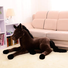 Load image into Gallery viewer, Big Size Simulation animal 70x40cm horse plush toy prone horse doll for birthday gift
