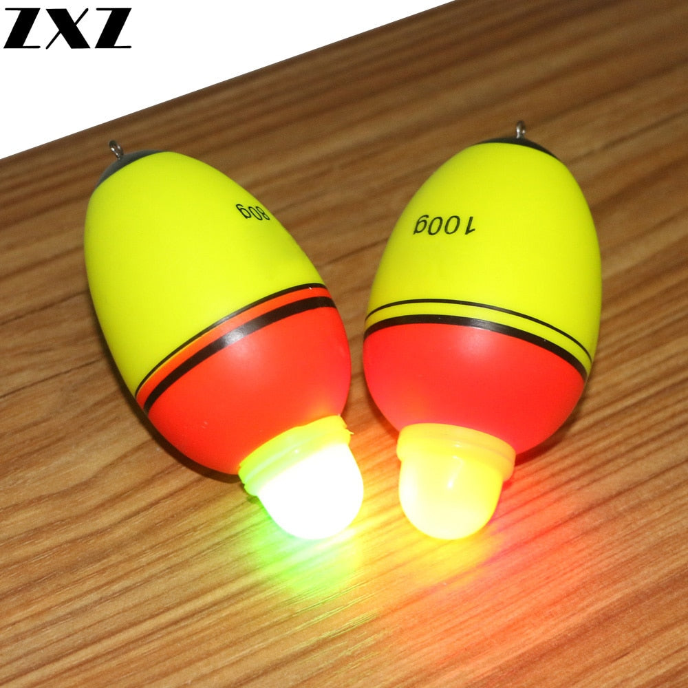 5Pcs Double Optical  Night Led Electronic  Fishing Float Long Shot Drift Rod Stopper Floats Light Pesca