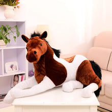 Load image into Gallery viewer, Big Size Simulation animal 70x40cm horse plush toy prone horse doll for birthday gift
