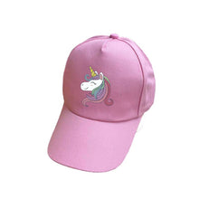 Load image into Gallery viewer, baby girl unicorn hat cap accessories for 2-8 year girls unicorn rainbow baseball cap casquette summer sun truck hat for kids
