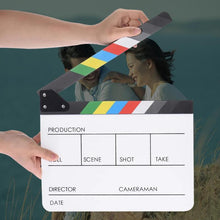 Load image into Gallery viewer, Acrylic Colorful Clapperboard  TV Movie Film Action Slate
