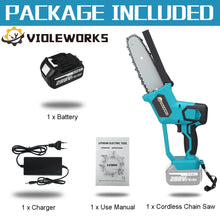 Load image into Gallery viewer, 288VF 8 Inch Electric Saw Chainsaw with 2PC 22980mAh Li-ion Battery Rechargeable Wood Cutter Also For Makita 18V Battery
