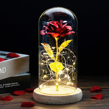 Load image into Gallery viewer, Beauty And The Beast Rose, Enchanted Rose With LED Lights In Glass Dome
