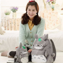 Load image into Gallery viewer, 25/35cm New Arrival Funny Creative Cute Totoro Plush Backpack Cute Soft School Bag Kids Child girl Cartoon coin Bag kawaii gift
