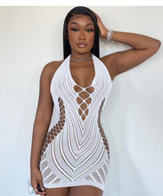 Load image into Gallery viewer, Beach Wear Fishent Rainbow Hollow Out Mesh Dress Woman Swimsuit Half Slips Maillot De Bain Robe Ete Femme Swimwear Dress DS002
