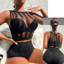 Load image into Gallery viewer, Beach Wear Fishnet Cover Up Hollow Out Fishnet Hip Skirt Night Dress Women Sheer Sexy Lingerie See Through Mesh Nightwear DS025
