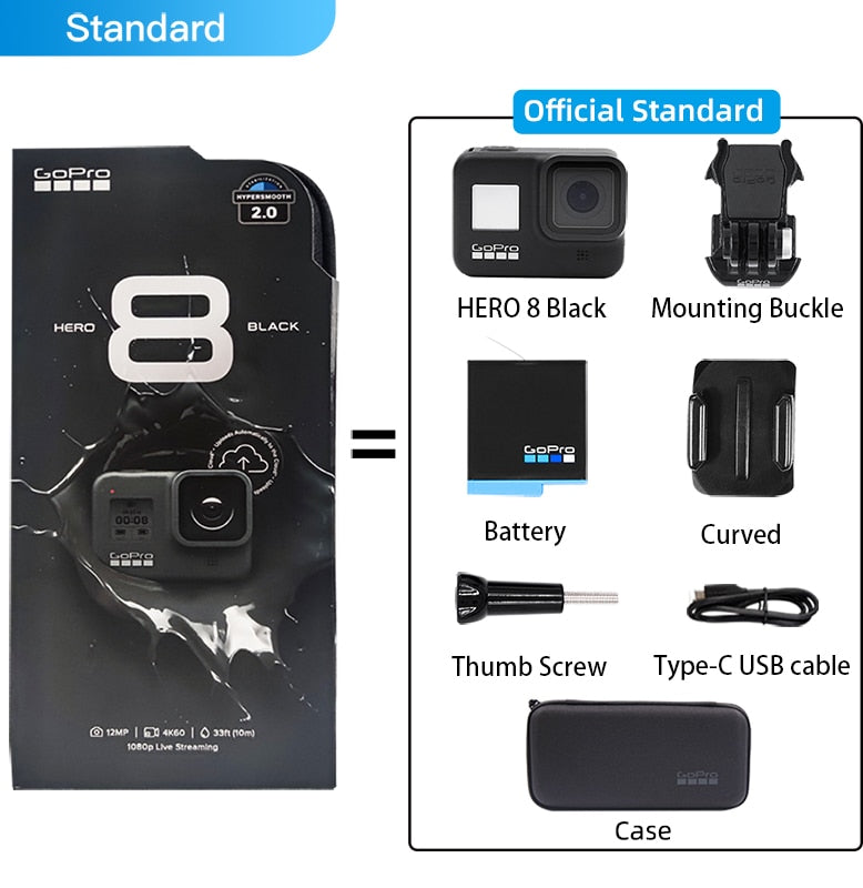 Original GoPro HERO 8 Black Waterproof 4k