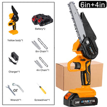 Load image into Gallery viewer, 4/6inch Removable Mini Pruning Electric Chainsaw With Lithium Battery Woodworking Tools For Garden
