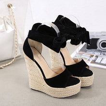 Load image into Gallery viewer, 35~43 Women Wedge Sandals Female Platform Bohemia High Heel Sandals Fashion Ankle Strap Open Toe Ladies Shoes Zapatos De Mujer
