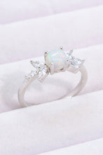 Load image into Gallery viewer, 925 Sterling Silver Opal and Zircon Ring
