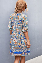 Load image into Gallery viewer, Bohemian Notched Half Sleeve Mini Dress
