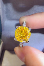 Load image into Gallery viewer, 5 Carat Moissanite 925 Sterling Silver Ring in Banana Yellow
