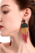 Load image into Gallery viewer, Beaded Fringe Dangle Earrings
