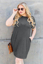 Load image into Gallery viewer, Basic Bae Full Size Round Neck Short Sleeve Dress with Pockets
