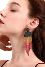 Load image into Gallery viewer, Beaded Fringe Dangle Earrings
