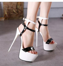 Load image into Gallery viewer, Aneikeh Big Shoe Size 41 42 43 44 45 46 16CM High Heels Sandals Summer Sexy Open Toe Party Dress Platform Gladiator Women Shoes
