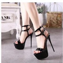 Load image into Gallery viewer, Aneikeh Big Shoe Size 41 42 43 44 45 46 16CM High Heels Sandals Summer Sexy Open Toe Party Dress Platform Gladiator Women Shoes
