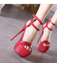 Load image into Gallery viewer, Aneikeh Big Shoe Size 41 42 43 44 45 46 16CM High Heels Sandals Summer Sexy Open Toe Party Dress Platform Gladiator Women Shoes
