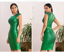 Load image into Gallery viewer, Adyce 2021 New Summer Green Lace Bandage Dress Women Sexy Hollow Out Bodycon Club Celebrity Evening Runway Party Ladies Dresses
