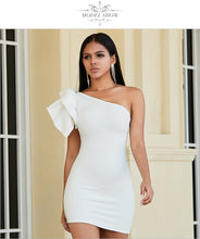 Load image into Gallery viewer, Adyce 2021 New Summer White One Shoulder Bandage Dress Women Sexy Sleeveless Bodycon Club Celebrity Evening Party Dress Vestidos
