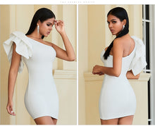 Load image into Gallery viewer, Adyce 2021 New Summer White One Shoulder Bandage Dress Women Sexy Sleeveless Bodycon Club Celebrity Evening Party Dress Vestidos
