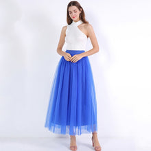 Load image into Gallery viewer, 4 Layers 100cm Floor length Skirts for Women Elegant High Waist Pleated Tulle Skirt Bridesmaid Ball Gown Bridesmaid Clothing
