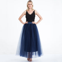 Load image into Gallery viewer, 4 Layers 100cm Floor length Skirts for Women Elegant High Waist Pleated Tulle Skirt Bridesmaid Ball Gown Bridesmaid Clothing
