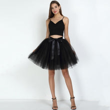 Load image into Gallery viewer, 7Layered 50cm Tutu Tulle Skirts Womens High Waist Swing Dolly Ball Gown Underskirt Mesh Summer Midi Skirt Faldas Saias Jupe
