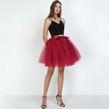 Load image into Gallery viewer, 7Layered 50cm Tutu Tulle Skirts Womens High Waist Swing Dolly Ball Gown Underskirt Mesh Summer Midi Skirt Faldas Saias Jupe
