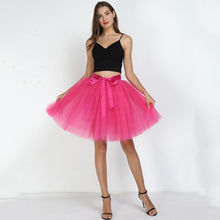 Load image into Gallery viewer, 7Layered 50cm Tutu Tulle Skirts Womens High Waist Swing Dolly Ball Gown Underskirt Mesh Summer Midi Skirt Faldas Saias Jupe
