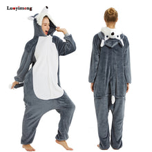 Load image into Gallery viewer, ALSAS Unicorn Pajama Nightie Adults Animal Rabbit Pajamas Flannel Stitch Cat Anime Onesies Women Sleepwear Jumpsuit
