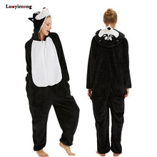 Load image into Gallery viewer, ALSAS Unicorn Pajama Nightie Adults Animal Rabbit Pajamas Flannel Stitch Cat Anime Onesies Women Sleepwear Jumpsuit
