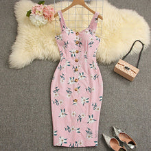 Load image into Gallery viewer, Bodycon Floral Sundress Summer Midi Dress
