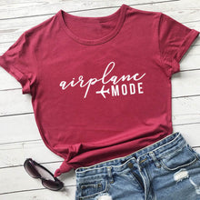 Load image into Gallery viewer, airplane mode 2020 New Arrival Funny T Shirt vacation Shirt Travel shirts girls trip Shirts shirts for travel honeymoon shirts
