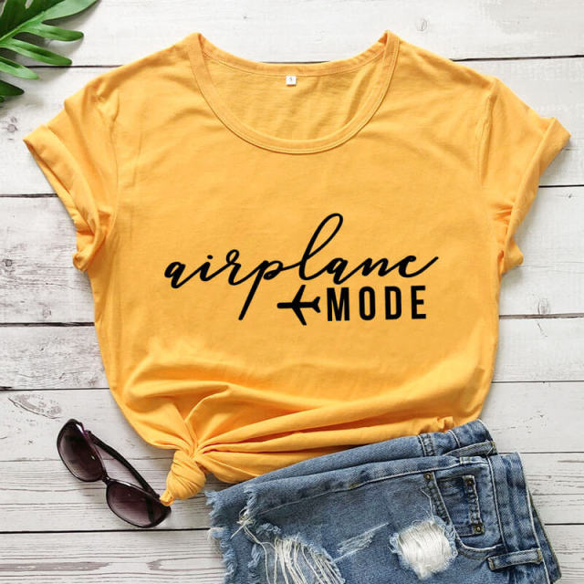 airplane mode 2020 New Arrival Funny T Shirt vacation Shirt Travel shirts girls trip Shirts shirts for travel honeymoon shirts