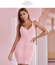 Load image into Gallery viewer, ADYCE 2021 New Summer Women Bodycon Bandage Dress Sexy Sleeveless Pink Tank Celebrity Runway Night Out Party Club Dress Vestidos
