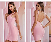 Load image into Gallery viewer, ADYCE 2021 New Summer Women Bodycon Bandage Dress Sexy Sleeveless Pink Tank Celebrity Runway Night Out Party Club Dress Vestidos
