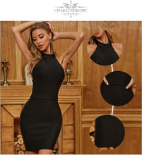 Load image into Gallery viewer, ADYCE 2021 New Summer Women Bodycon Bandage Dress Sexy Backless Hollow Out Black Mini Celebrity Runway Club Party Dress Vestidos
