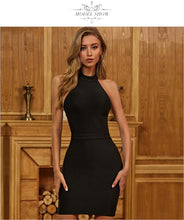 Load image into Gallery viewer, ADYCE 2021 New Summer Women Bodycon Bandage Dress Sexy Backless Hollow Out Black Mini Celebrity Runway Club Party Dress Vestidos
