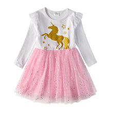 Load image into Gallery viewer, ALSAS NEW Dresses Unicorn Clothes Winter Long Sleeve Dress For Girls
