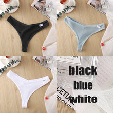 Load image into Gallery viewer, 3PCS/Set Women&#39;s Panties G-string Thong Cotton Underwear Sexy Panties Female Underpants 6 Solid Color Pantys Intimates Lingerie
