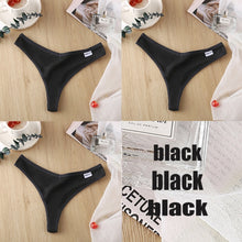 Load image into Gallery viewer, 3PCS/Set Women&#39;s Panties G-string Thong Cotton Underwear Sexy Panties Female Underpants 6 Solid Color Pantys Intimates Lingerie
